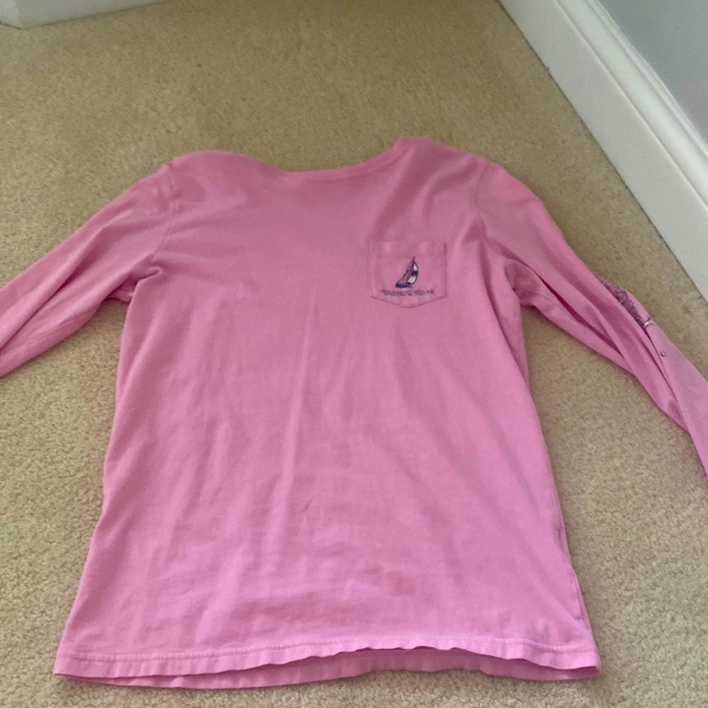 Vineyard vines pink / coral long sleeve t shirt